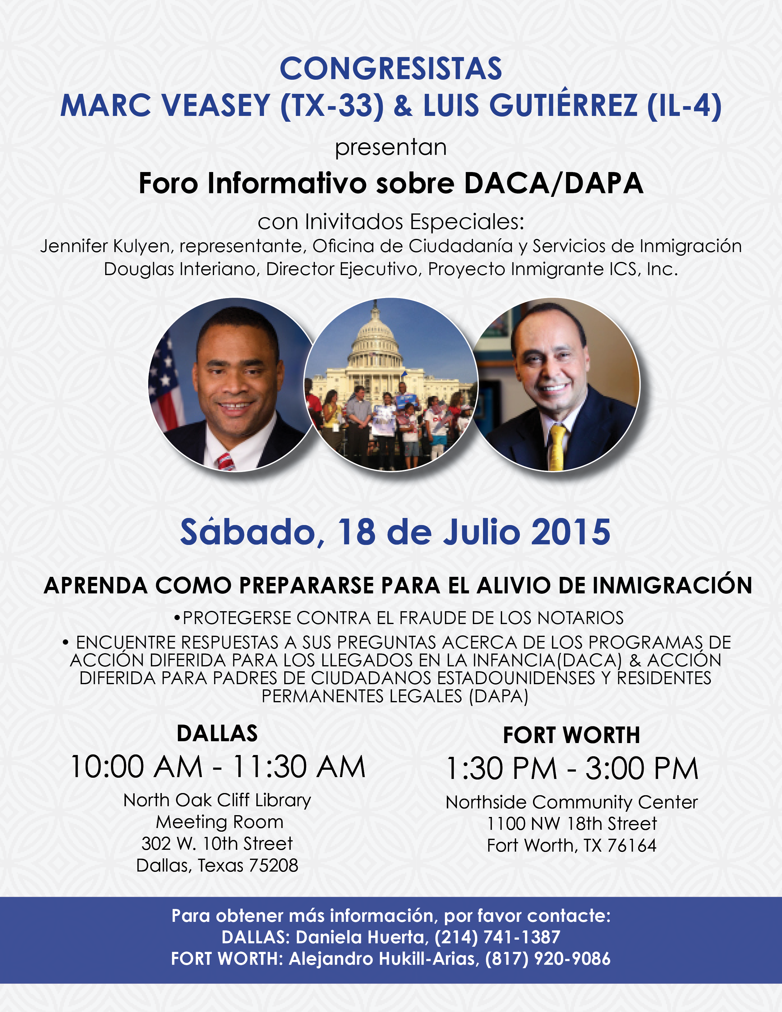 18 de Julio 2015 Foro Informativo sobre DACA/DAPA 