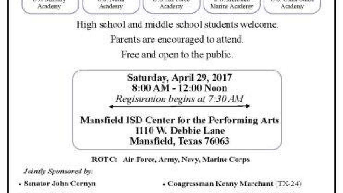 04 29 2017 Service Academies Forum Flyer    Veasey 