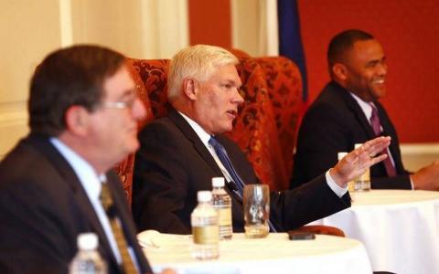 U.S. Congressmen Michael Burgess, Pete Sessions, and Marc Veasey